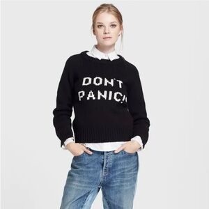 Marc X by Marc Jacobs Don’t Panic Black Wool Sweater